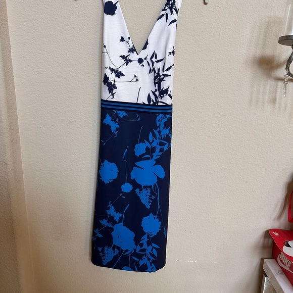 Ted Baker Navy and Cream Elegant Dress - Picture 9 of 15